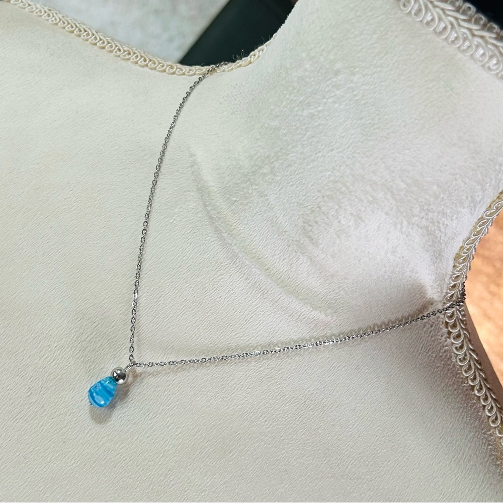 Handcrafted salvaged vintage millefiori glass pendant on chain necklace